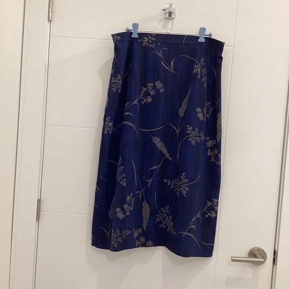 Vintage Blue Floral Skirt & Top Size 16 - Picture 3 of 6